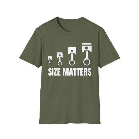 Size Matters Piston Graphic T-Shirt