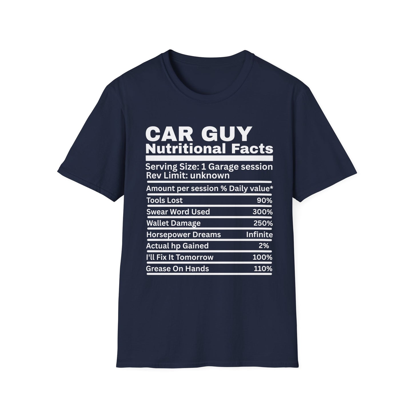 CAR GUY Nutritional Facts T-Shirt