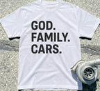 God. Family. Cars.