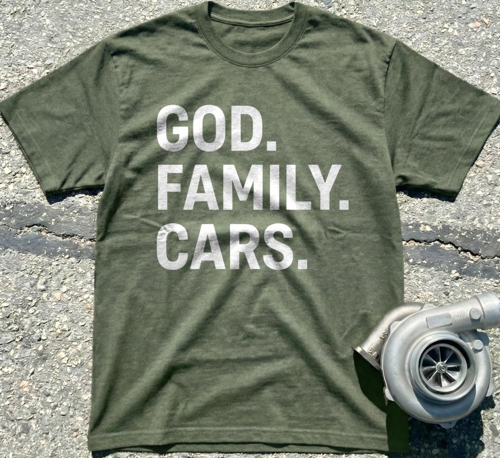 God. Family. Cars.