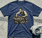 Lincoln Fixing Car